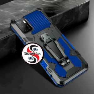 Casing Xiaomi Poco M3/Redmi 9T New HardCase Armor Belt Clip Kick Standing Robot Terbaru