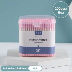 【COD】200 pcs/box of baby swabs Ear and nose cleaning swabs Double-ended thin-handled cotton swabs for newborns Multipurpose cotton swab