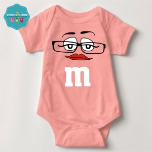 Baby Character Onesies with Name Back Print - M&M Peach