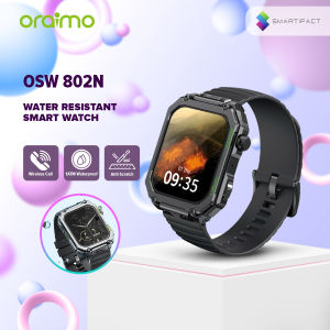 Smartifact by Oraimo OSW-802N Wireless Smart Watch 2.01 TFT Display Fashionable Three Proof Appearance 1 ATM Tempered Glass Panel Bluetooth Smartwatch Phone Call Meter Step Heartrate