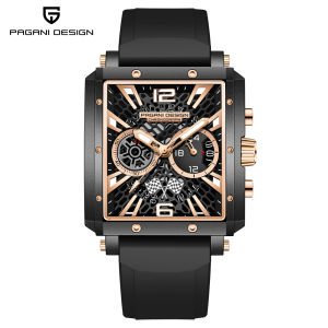 PAGANI DESIGN Original New Watch Japan VK64 Chronograph Stainless Steel Luxury Mens Wathces Rose Gold Quartz Waterproof Wristwatch PD-1725