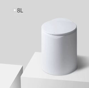 DOUBLE LAYER FASHION GARBAGE BIN PRESS TYPE PLASTIC PRESSES THE TRASH CAN WITH LID ROUND PLASTIC BUCKET WASTE BIN