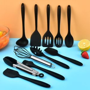 Food grade non stick and heat-resistant 10Pcs Kitchen Silicone Cooking Tools Kitchen Utensil Set Mixing baking tools