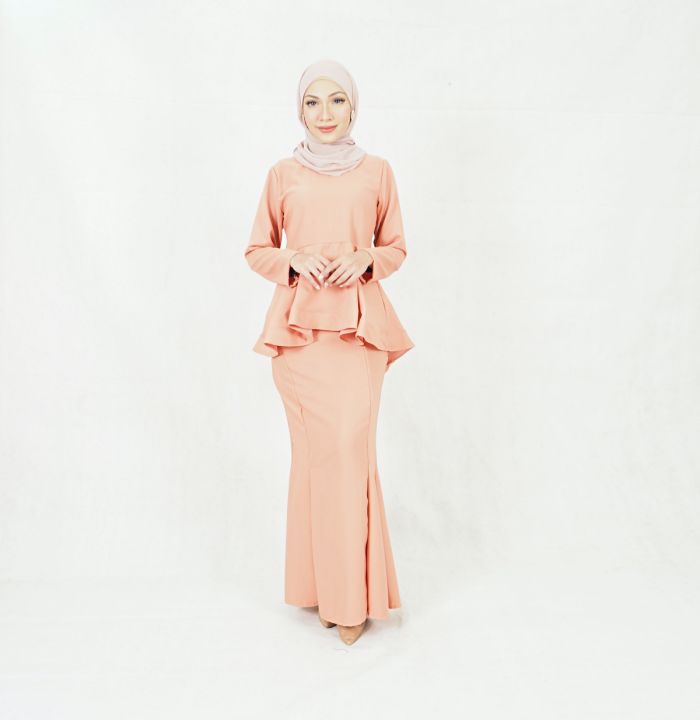 bridesmaid muslimah dress malaysia NEW COLLECTION KALILA DRESS MERMAID CERUTY BABYDOLL MATERIAL FULL FURING DRESS MALAYSIAN MODEL BRIDESMAID DRESS