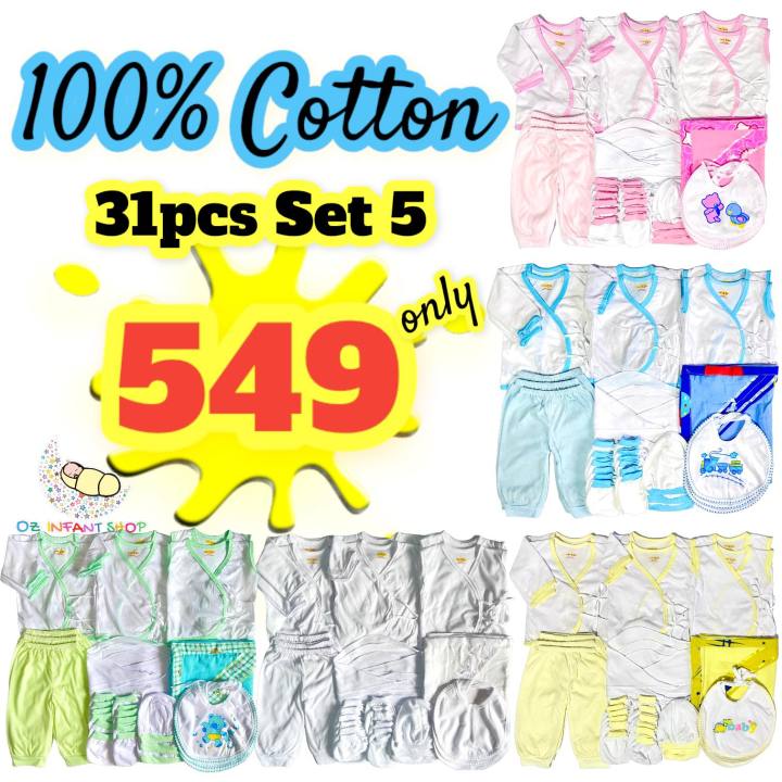 Cotton 31pcs Set Newborn Infant Baby Clothes 100% Cotton