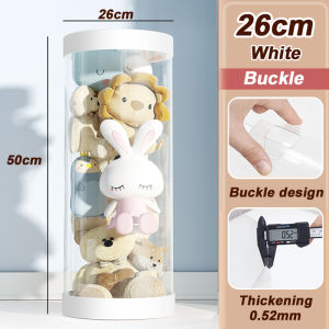 Doll Storage Bucket Plush Toy Storage Box Transparent Dustproof Toy Storage Tool Suitable for Room Toy Storage