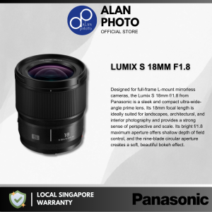 Panasonic Lumix S 18mm F1.8 Ultra-Wide-Angle Lens [S-S18GC] for Panasonic L | Panasonic Singapore Warranty