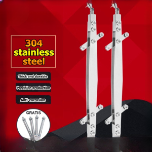 Stair railing glass clip/king column/stainless steel 304 single/180 ° (extra thick)