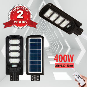 GLOBELED【BUY 1 TAKE 1】IP67 400W Solar Street Light All-in-One Outdoor Flood Light Waterproof Remote Control Auto-Sensing New Design Suitable for GardenYardFencePatioPath Wireless Integrated