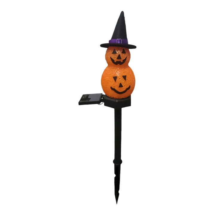BOCO Solar Powered Ghost Light Pumpkin Ghost Garden Stake Lights Spooky ...