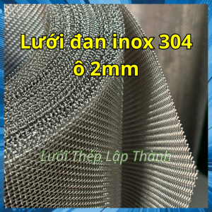 Lưới đan inox 304 lỗ 2mm (10mesh) dây 0.66mm khổ 1m2 - Lưới chống côn trùng hàng dày inox cao cấp không rỉ sét