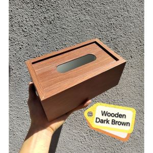 [PREMIUM QUALITY] Home Decoration Wooden Tissue Box Kotak Tisu Kayu Tissue Holder Aesthetic Cafe Table Decoration
