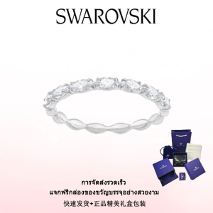 ♈Swarovski♈ แหวนแฟชั่นใหม่ของผู้หญิง.แหวนมาร์คีส์วิตทอเรสีขาว ชุบโรเดียม.ของขวัญวันวาเลนไทน์ ของขวัญวันเกิด ฟรีกล่องของขวัญของแท้