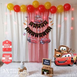 Paket C*rs 1 set paket Tirai Happy Birthday Backdrop Dekorasi Pesta Anak Ulang Tahun