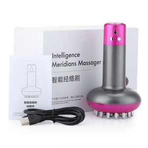 Agdoad Electric Meridian Brush Body Slimming Massager Meridian Dredging Fat Burning EMS Micro Current Vibrating 6 Speed Guasha Beauty Apparatus /Heating Therapy Anti Cellulite Body