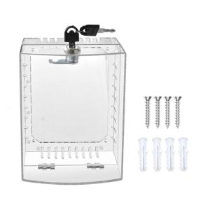 Clear Thermostat Lock Box with Key Replacement Thermostat Cover Universals Thermostat Guard for Most Type Thermostat