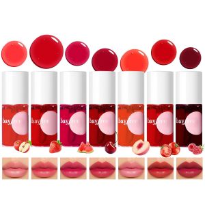 bayfree Lip Tint Stain Set 7 PCS Lip Stain Long Lasting Waterproof Hydrating Non-Sticky Liquid Blush & Water Tint Transfer-Proof High Pigment Matte FinishVegan Korean Makeup Set (fruit land)
