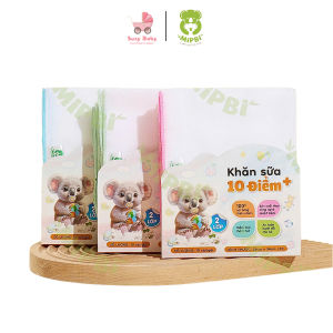 Khăn Sữa Xuất Nhật Khăn Sữa 10 điểm+ MIPBI Set 10 Khăn Xô Trắng