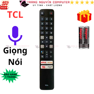 Remote điều khiển tivi TCL Mã 09 micro điều khiển giọng nói - Tặng kèm pin - Trang Nguyễn Comptuer