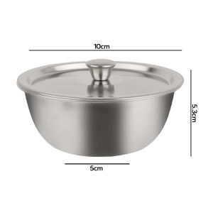 【On Sale】Stainless Steel Dessert Bowl for Steaming Egg Soup Box with Lid