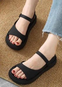 sandal wedges wanita tali belakang 2023-w8 sandal wanita import terbaru
