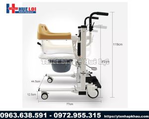 Xe lăn dịch chuyển bệnh nhân đi tắm đi vệ sinh không mất sức