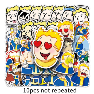 50pcs Cartoon Game Shelter Decorative Sticker For Girl Kids Suitcase Laptop Water Bottle Skateboard Vinyl PVC Radiate Sticker