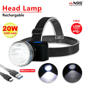 Multifunctional Waterproof LED Headlamp XPE + COB USB Rechargeable Headlight Super Bright Headlamp NS-2897
