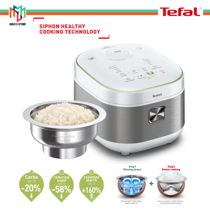 Tefal RK8621 Healthy & Tasty Plus IH Rice Cooker 1.5L Low Carbs 8 cups