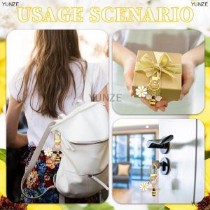 [COD] YUNZE พวงกุญแจดอกไม้ผึ้งชุดของชำร่วยพร้อมแท็กคราฟท์ถุงผ้าออร์แกนซ่าสำหรับแขกของชำร่วยงานเลี้ยงงานแต่งงานงานปาร์ตี้