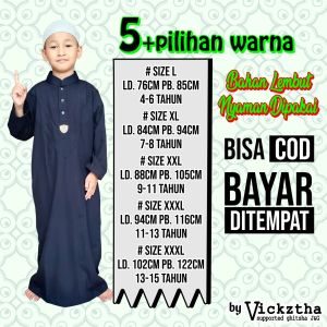 Jubah Anak VENDRA by VICKZTHA / Jubah Anak Terbaru 2023 / Jubah Anak Lengan Panjang / Gamis Anak Laki Laki / Jubah Anak Usia 1-13 tahun / Baju Koko Muslim Anak Laki Laki
