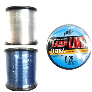 Senar Pancing 895Meter Exori Lazer Line 0.20 -0.50mm Terbaik Untuk MancingJaring.Kuat Dan Lembut