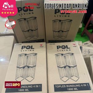 Mall Perabot | Toples Makanan Kedap Udara Kontainer Transparan Cereal Storage Jar serbaguna Snack