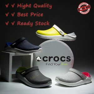 CROCS Classic Hole Shoes Wear Waterproof Odor Proof and Anti slip Dual purpose Slippers Outside Beach Large Slippers
