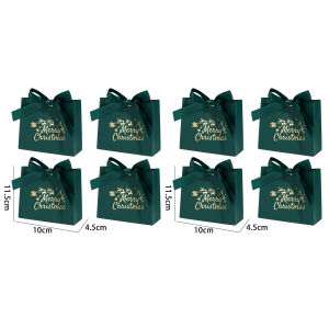 12Pcs Christmas Candy Boxes Santa Claus Merry Christmas Gift Box Cookie Chocolate Packaging Box New Year Party Favor