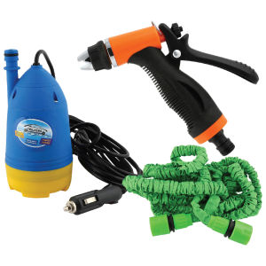 12V High Pressure Car Gun Washer Electric Pump Sprayer 10m Expandable Hose / Hos Paip Air