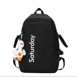 Balo nam nữ Satur hàn quốc kèm phụ kiện vịt trắng dễ thương F125 [XÃ HÀNG]