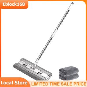 Multi-Functional Flat Mop with Scraper and Reusable Mop Pads for Kitchen Bathroom and Living Room Floors