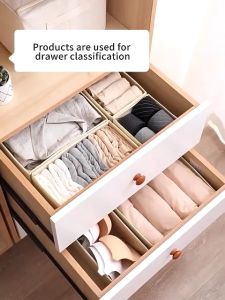 Foldable Underwear Storage Box Divided Wardrobe Organizer Drawer Clothes For Bra Panty