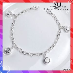 SilverWholesale #BB197 Original Silver Kids/Baby/Newborn Anklet Bracelet (Rantai Kaki/Tangan/Gelang Kanak/Budak/Bayi)