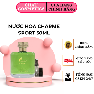 Nước hoa nam Charm Sport 100ml phong cách mạnh mẽ nam tính hương phóng khoáng phù hợp hẹn hò thể thao dạ tiệc
