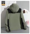 FUGUINIAO Men's Windbreaker Jacket and Autumn Hoodie Detachable Hat. 