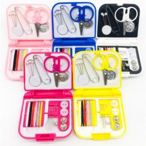 Portable Travel Mini Sewing Kit Sewing Box Set DIY Needlework Tool Color Random Set