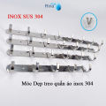Móc treo quần áo inox sus 304 bóng cao cấp- móc áo kiểu hàng dày thủ công tỉ mỉ Rina. 