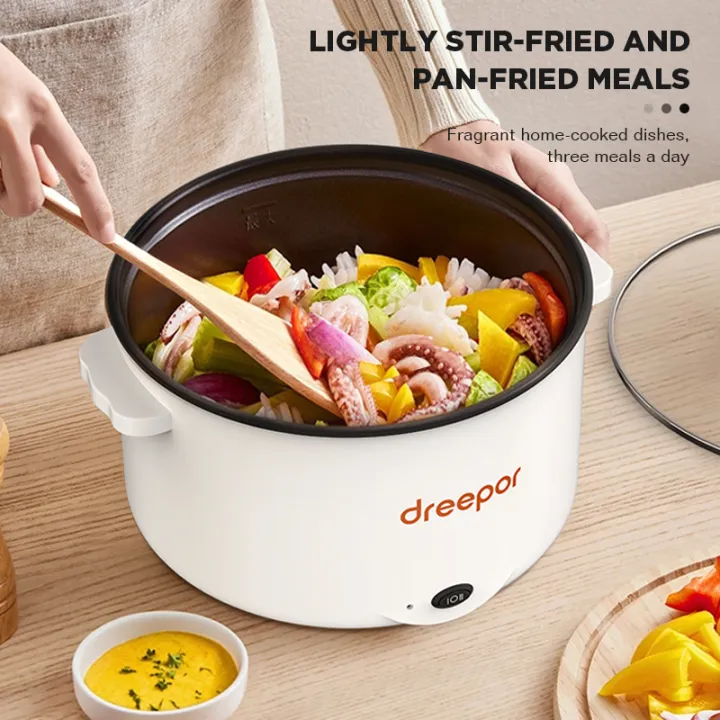 Dreepor%203L%20Mini%20Rice%20Small%20Multi-Function%20Electric%20Cooker%20With%20Steaming%20Tray%20Non%20Stick%20Pot%20-%20Image%204
