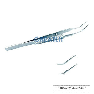 Kìm cắt bao giác mạc Titanium Utrata MEDGREAT góc cong dài 105mm dụng cụ nhãn khoa