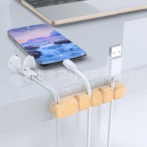 [Local Stock] Cable Organizer Silicone Tidy Management Clips Cable Holder USB Cable Winder Desktop Magnet headphone Wire