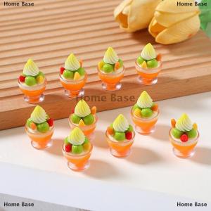 [COD] Home Base 6ชิ้นบ้านตุ๊กตาถ้วยครีมซันเดย์ของเล่นไอศกรีมซันเดย์โมเดลขนมหวานขนาดเล็กอุปกรณ์ตกแต่งบ้าน