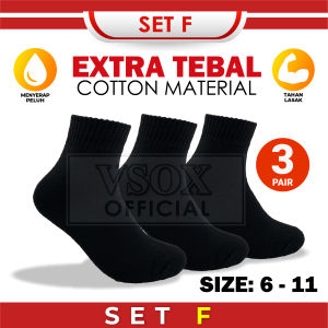 (ABB) 3 Pair MEN MID-CALF Socks Sweat Absorbent Odor Resistant Stoking Cotton For Work
