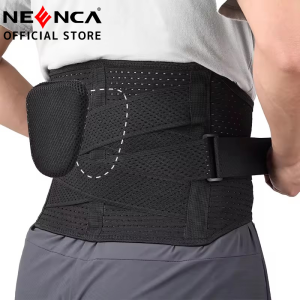 NEENCA Breathable Mesh Back Brace Support Belt For Low Back Pain Relief Lumbar Brace Waist Support Belt